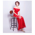 China Suzhou Manufacturer best selling Cap Sleeve Red Long Mermaid Evening Dresses
